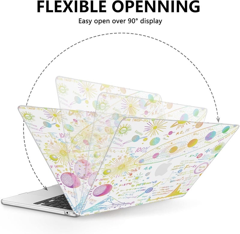 AKIT Compatible with MacBook Air 13 inch Case 2026 2025 2024-2022 M4 M3 M2 A3240 A3113 A2681, Pattern Hard Shell Laptop Case+Screen Protector+Keyboard Cover for MacBook Air 13.6 inch, Mystery Clear - Image 5